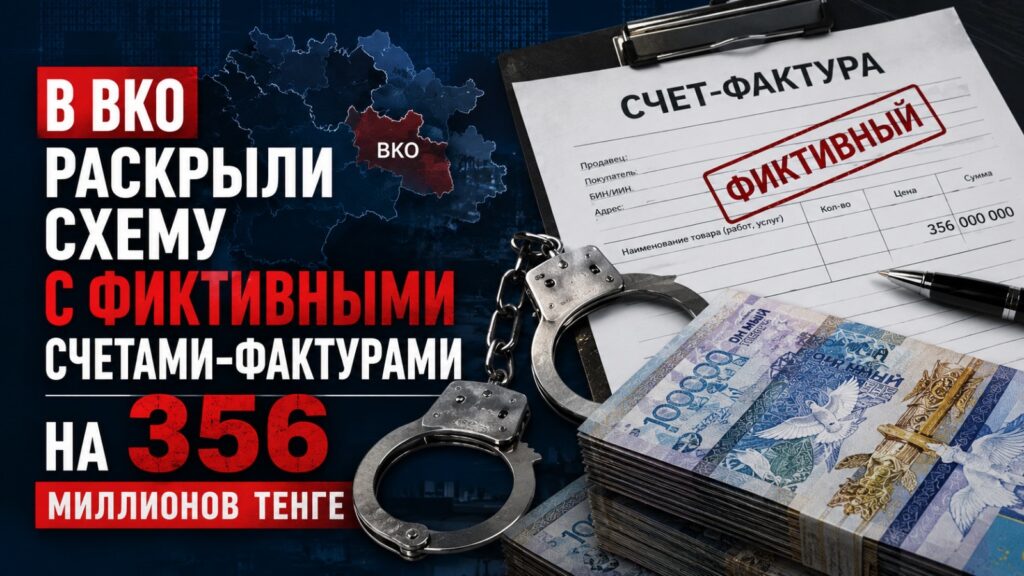 В ВКО раскрыли схему с фиктивными счетами-фактурами на 356 миллионов тенге