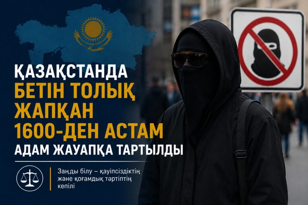 Қазақстанда 1600-ден астам адам бетін жасырғаны үшін жауапкершілікке тартылды